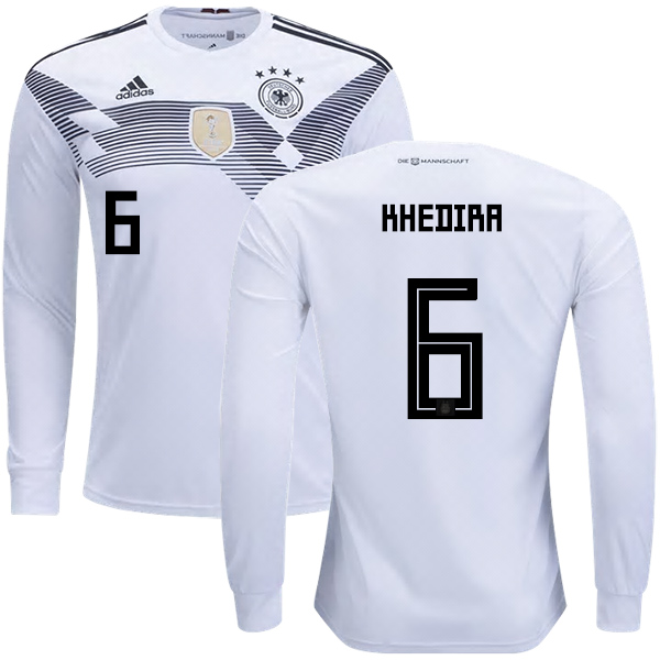 Germany #6 Khedira Home Long Sleeves Kid Soccer Country Jersey